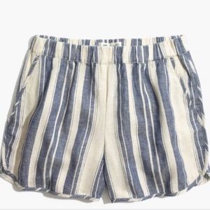 Madewell indigo stripe pull-on short